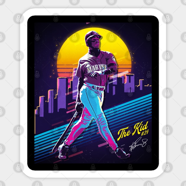 Ken Griffey Jr The Kid Basketball Legend Signature Vintage Retro 80s 90s Bootleg Rap Style Sticker by CarDE